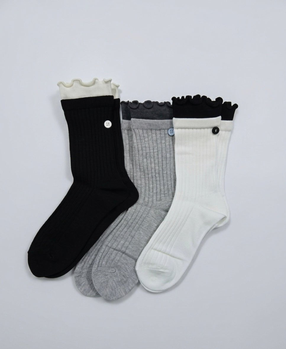 3 - pack Refined Ruffles - Jedoux